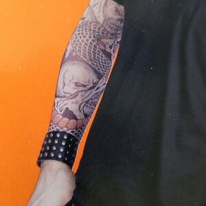 𝅺TWO New Included in Pack Tattoo Arm Sleeves Halloween Costume Idea Harley Fans